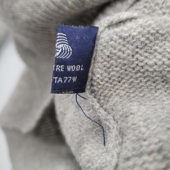 Daniel Hechter sweater gray and blue 100% lambswool size L - Picture 6 of 6